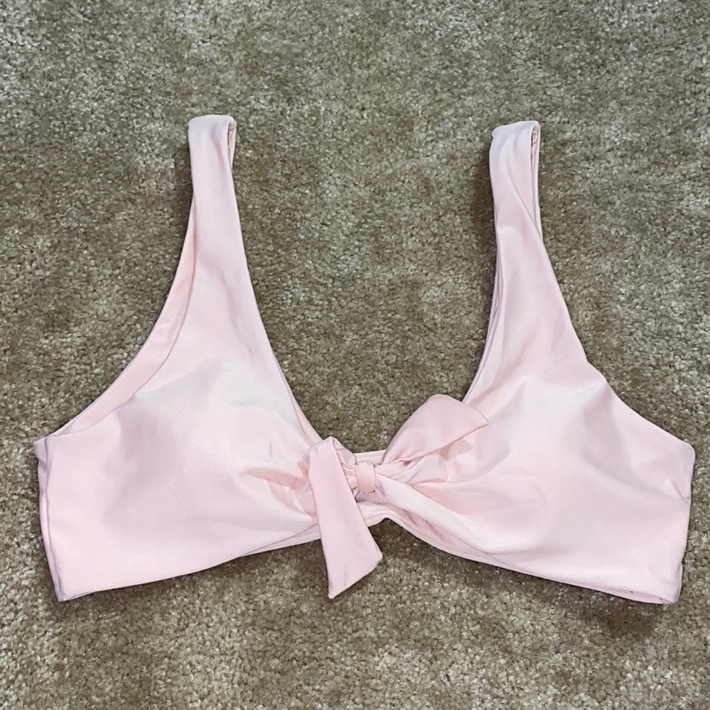 Light pink bathing suit top- cute tie/bow on the front